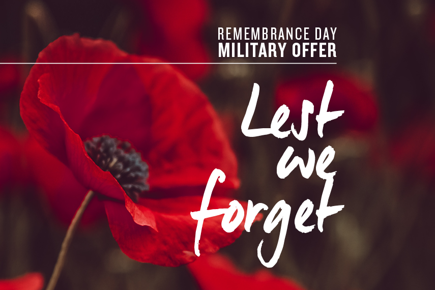 REMEMBRANCE DAY MILITARY OFFER featured image