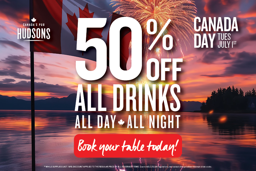 Celebrate Canada Day at Hudsons Canada’s Pub! 🇨🇦 featured image