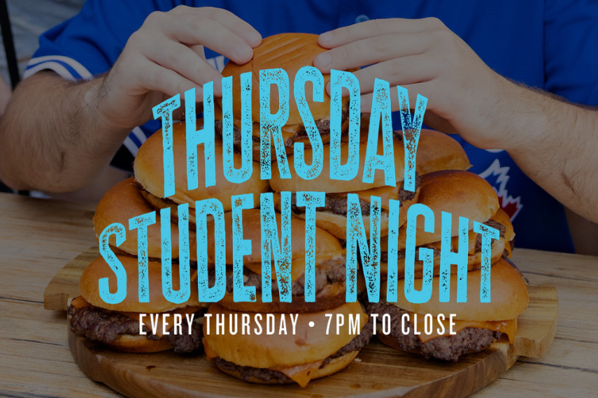 Hudsons Pub Student Night: $5 Smash Burgers, Music Bingo & More featured image