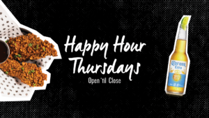 All day happy hour at Hudsons Pub